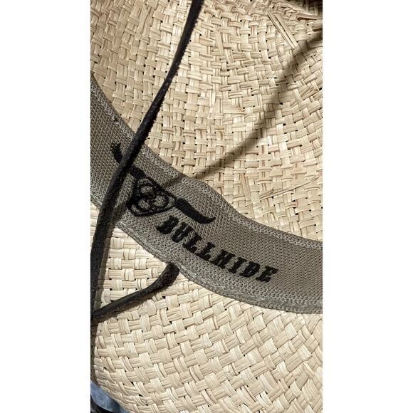 Bullhide Star Central Straw Cowboy Hat Size Large - Picture 5 of 12